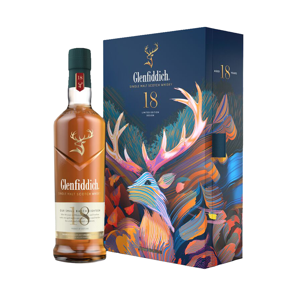 Glenfiddich Single Malt 18Y + Flask