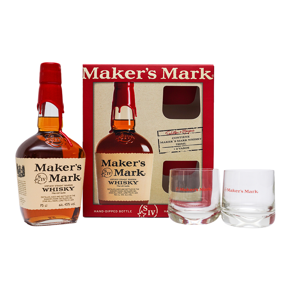 Makers Mark + 2 vasos